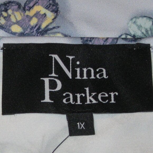 Nina Parker Sleeveless Crop Top Tank Butterfly Print 1X NWT - Picture 4 of 5